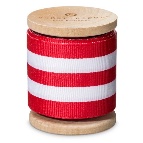 sugar-paper-red-white-stripe-grosgrain-ribbon-holiday-gift-wrapping
