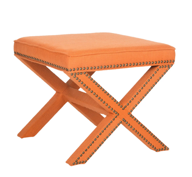 orange-x-bench-stool-ottoman-nailhead-linen