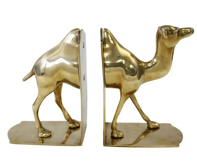 vintage-camel-brass-bookends