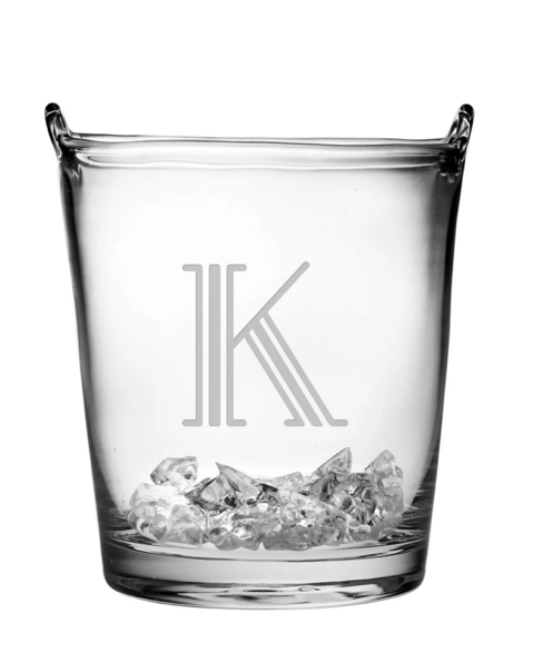 monogrammed-glass-ice-bucket