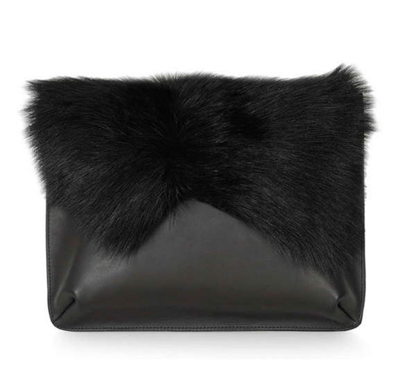 shearling-clutch-handbag-black