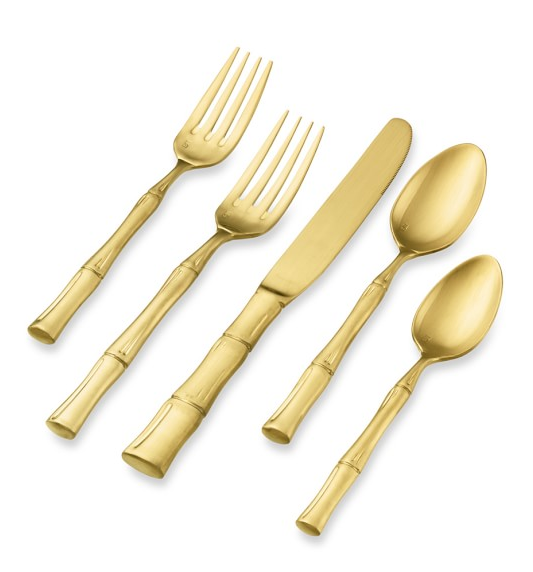 gold-bamboo-flatware-set-williams-sonoma