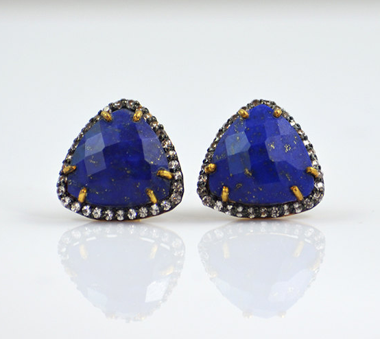 lapis-white-topaz-triangle-earrings-etsy-hand-crafted