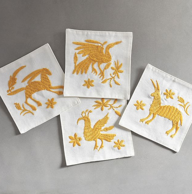 otomi-embroidered-cocktail-napkins-coasters-set-pottery-barn