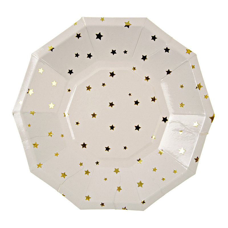 gold-star-paper-party-plate