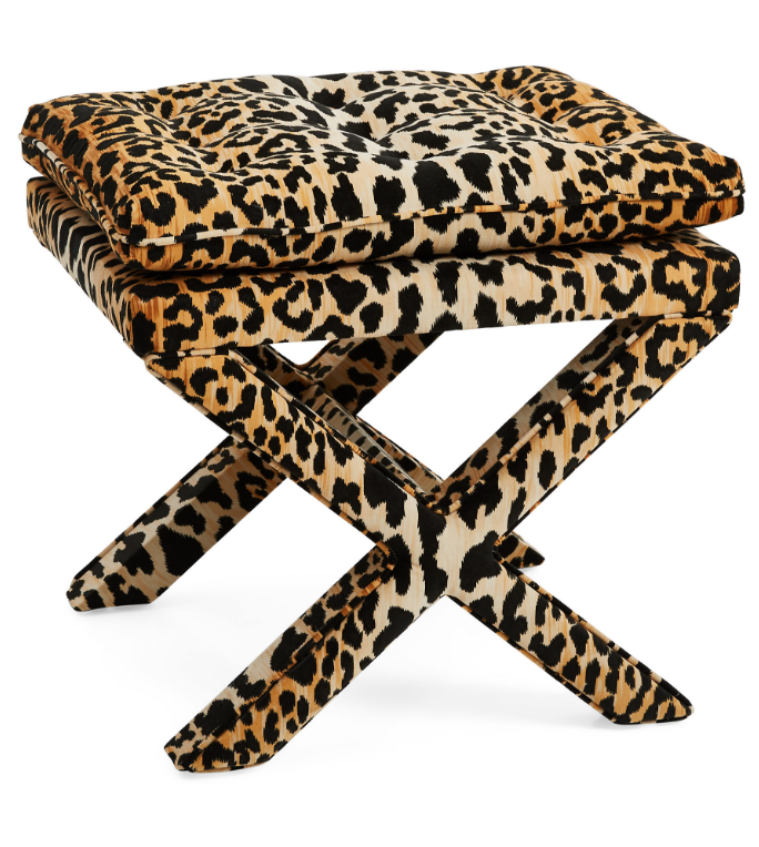leopard-print-pillow-top-x-bench-ottoman-stool