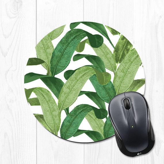palm-leaf-print-mouse-pad