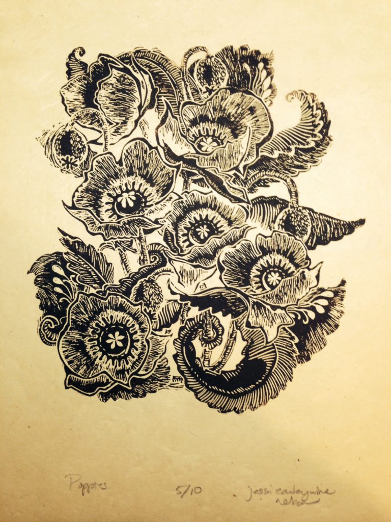 poppies-linocut-art-print-etsy-floral-botanical