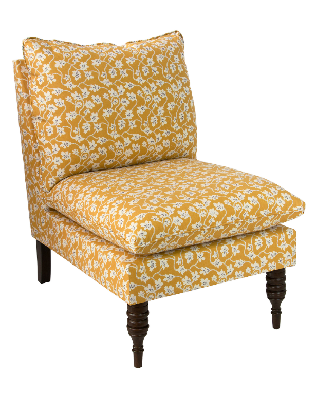 yellow-floral-slipper-chair