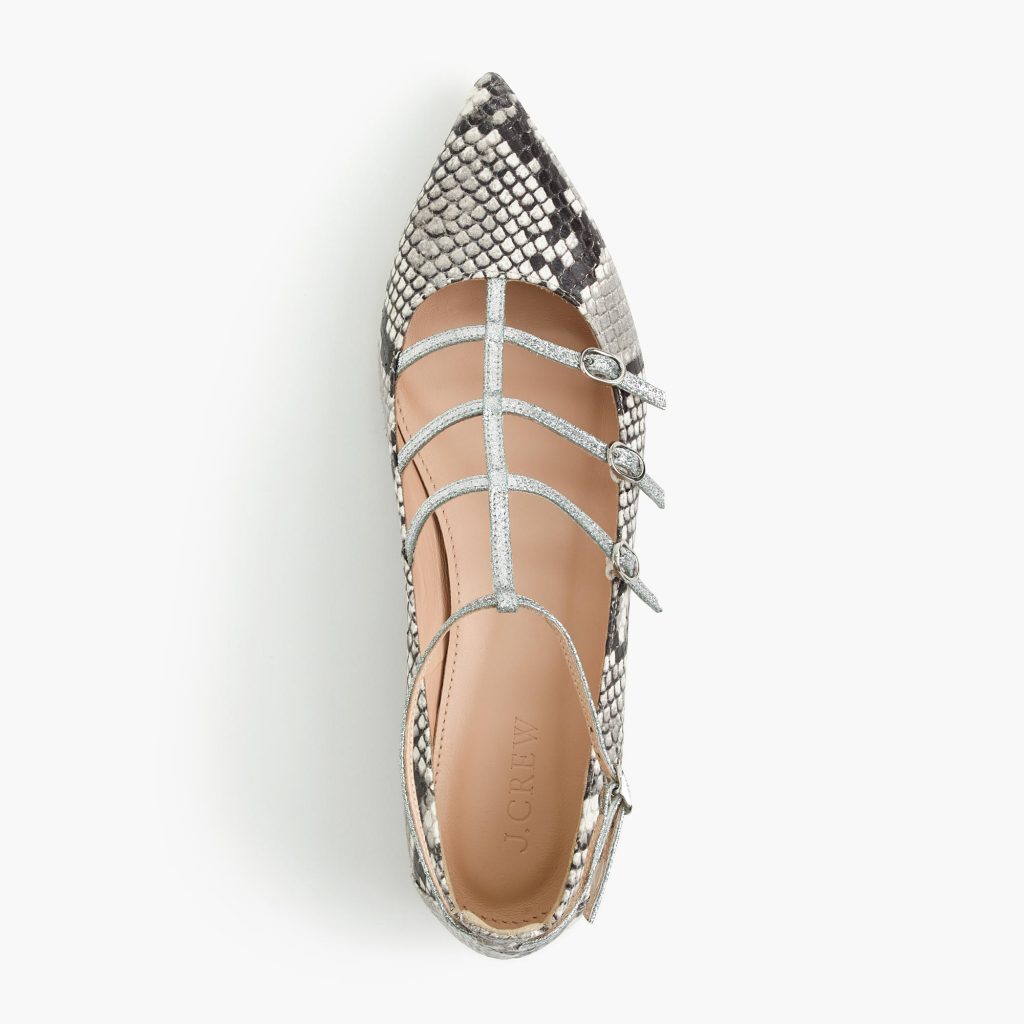 caged-flats-snakeskin-printed-leather