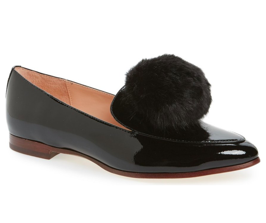 faux-fur-embellished-pom-pom-patent-loafer