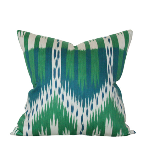 emerald-green-ikat-pillow