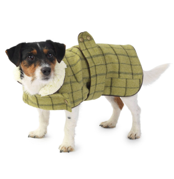 green-tweed-dog-jacket