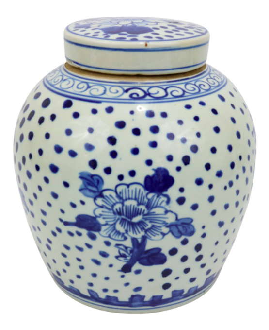 blue-white-dot-ginger-jar