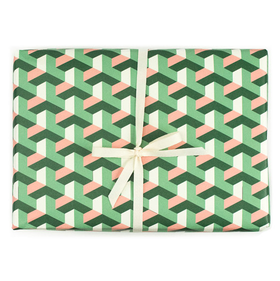 geometric-tile-christmas-gift-wrapping-paper