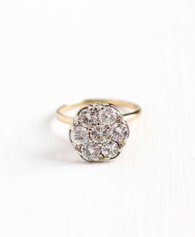 vintage-diamond-flower-engagement-ring