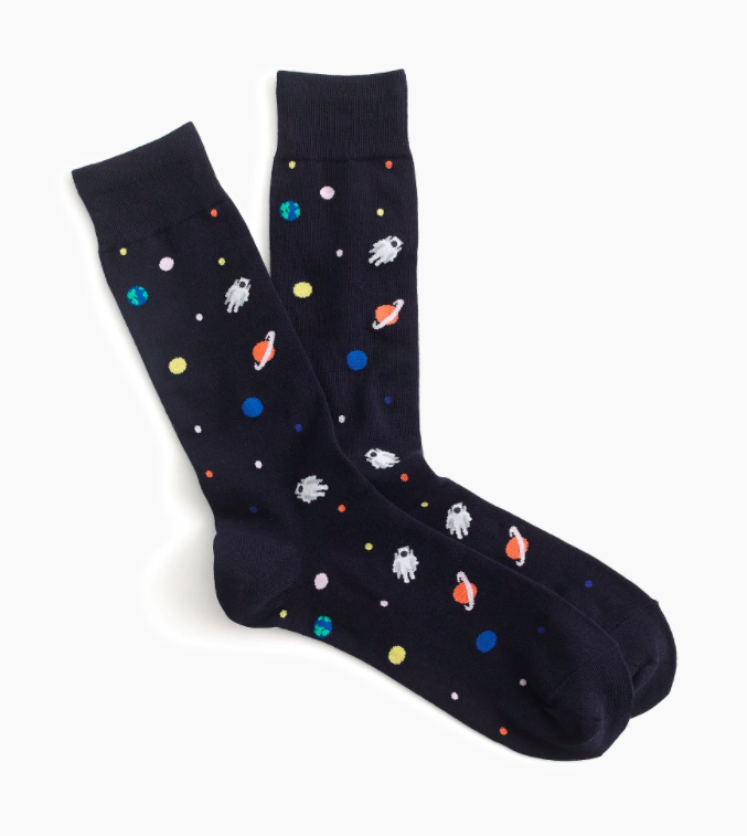 Outer Space Planet Astronaut Socks Father's Day Gifts