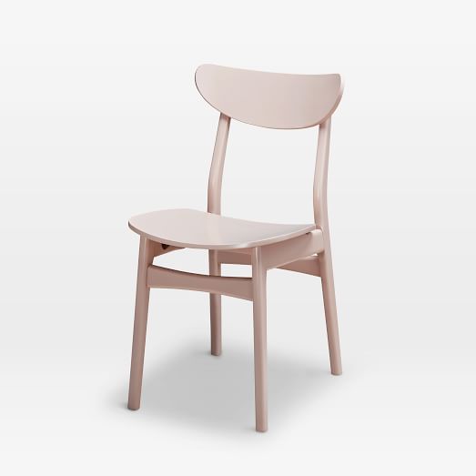 Classic Cafe Lacquer Dining Chair Pink Blush West Elm