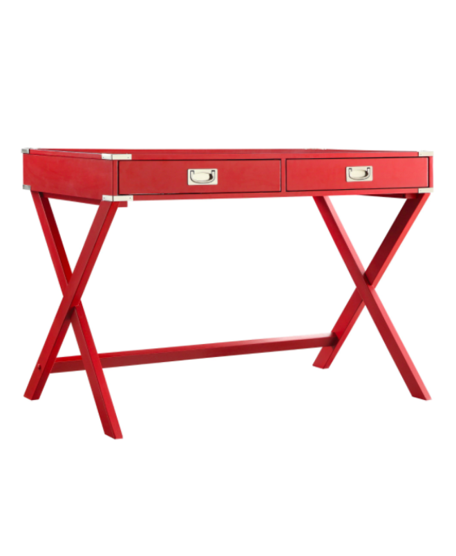 Red Campaign Writing Desk