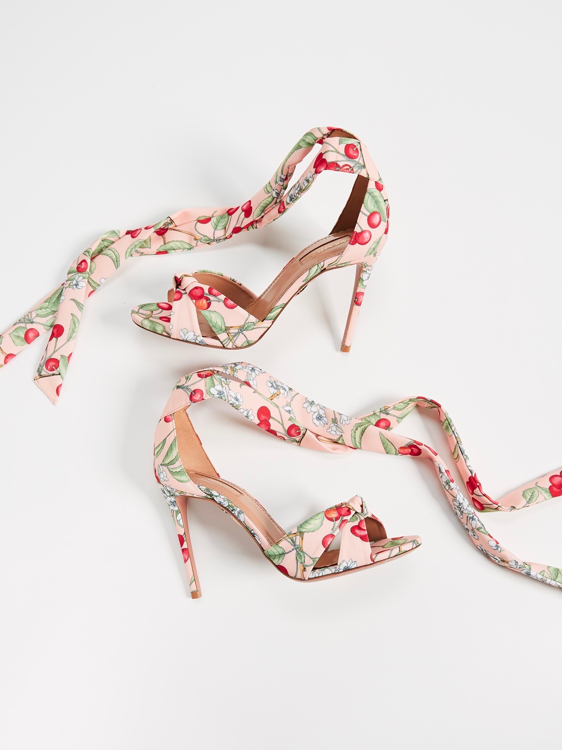 Cherry Print Heeled Sandals