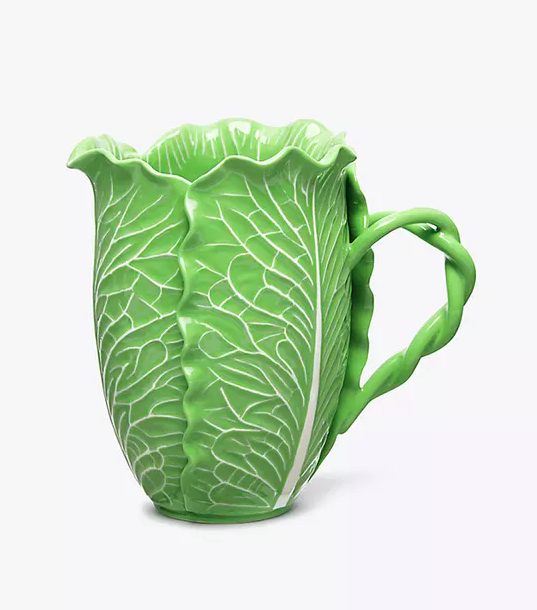 Green Lettuce Ware Pitcher Dodie Thayer for Tory Burch