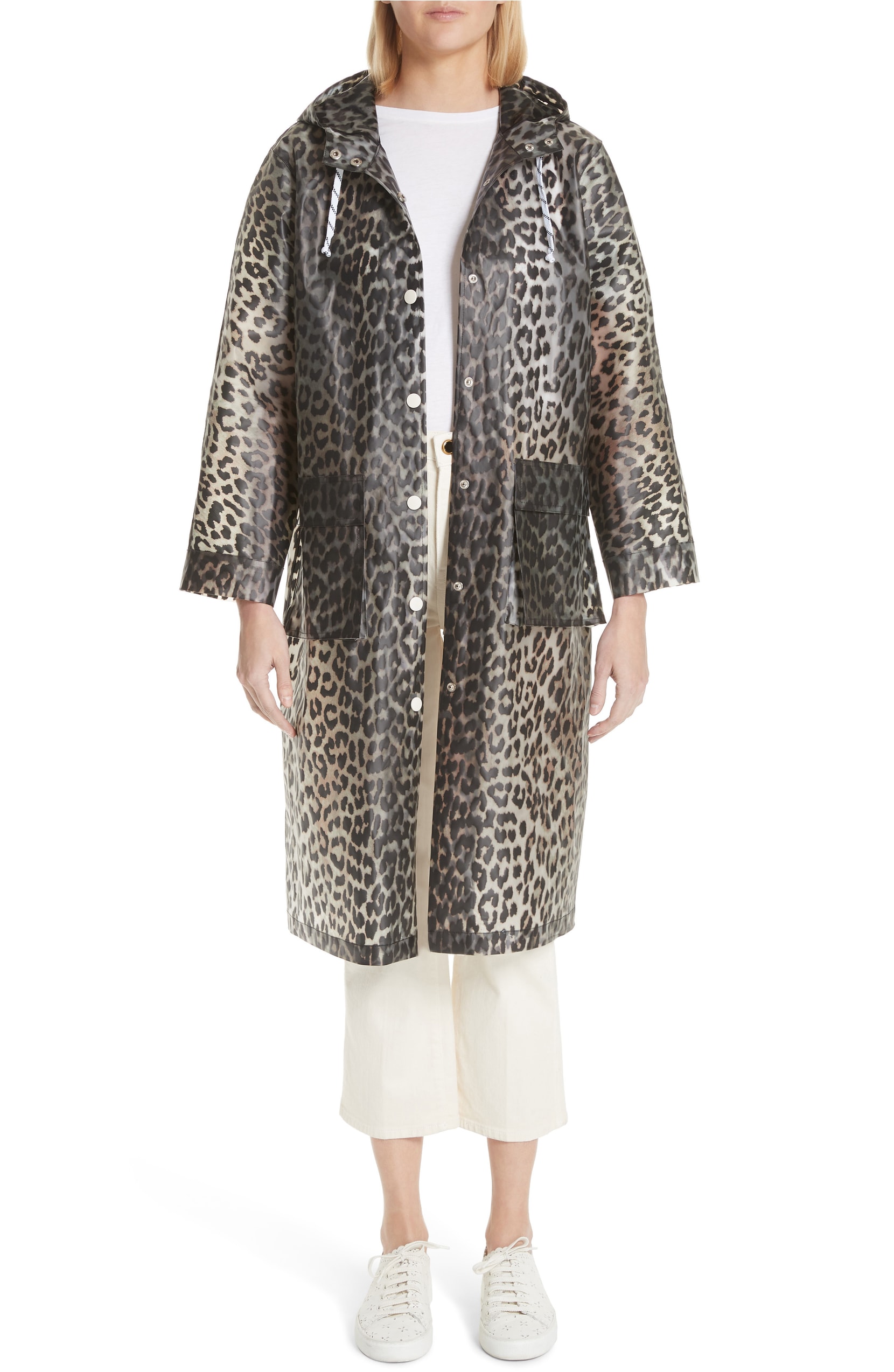 Leopard Print Rain Coat Ganni
