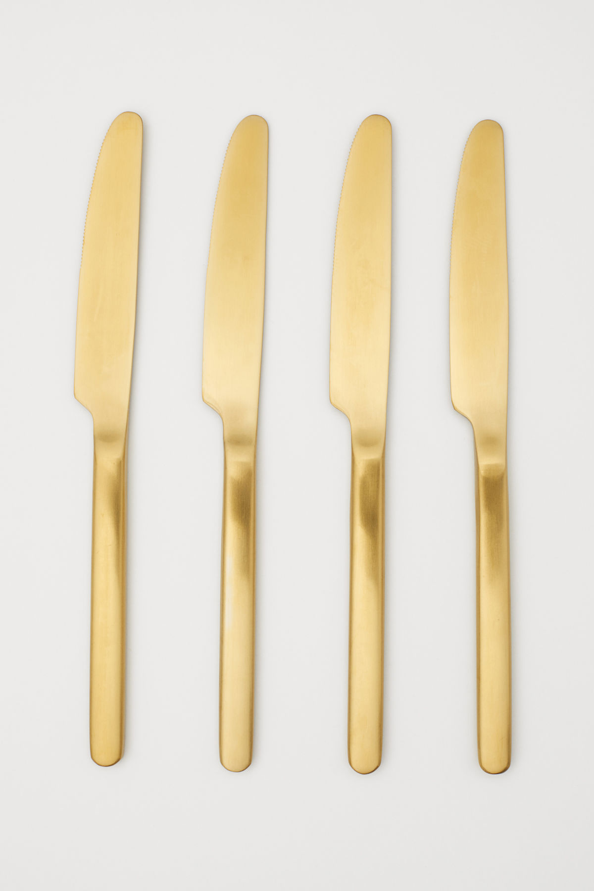 Gold Knives Flatware Set