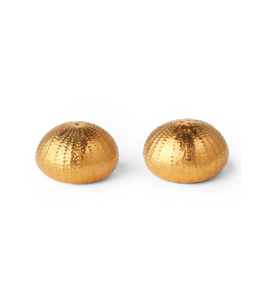 Gold Sea Urchin Salt and Pepper Shakers
