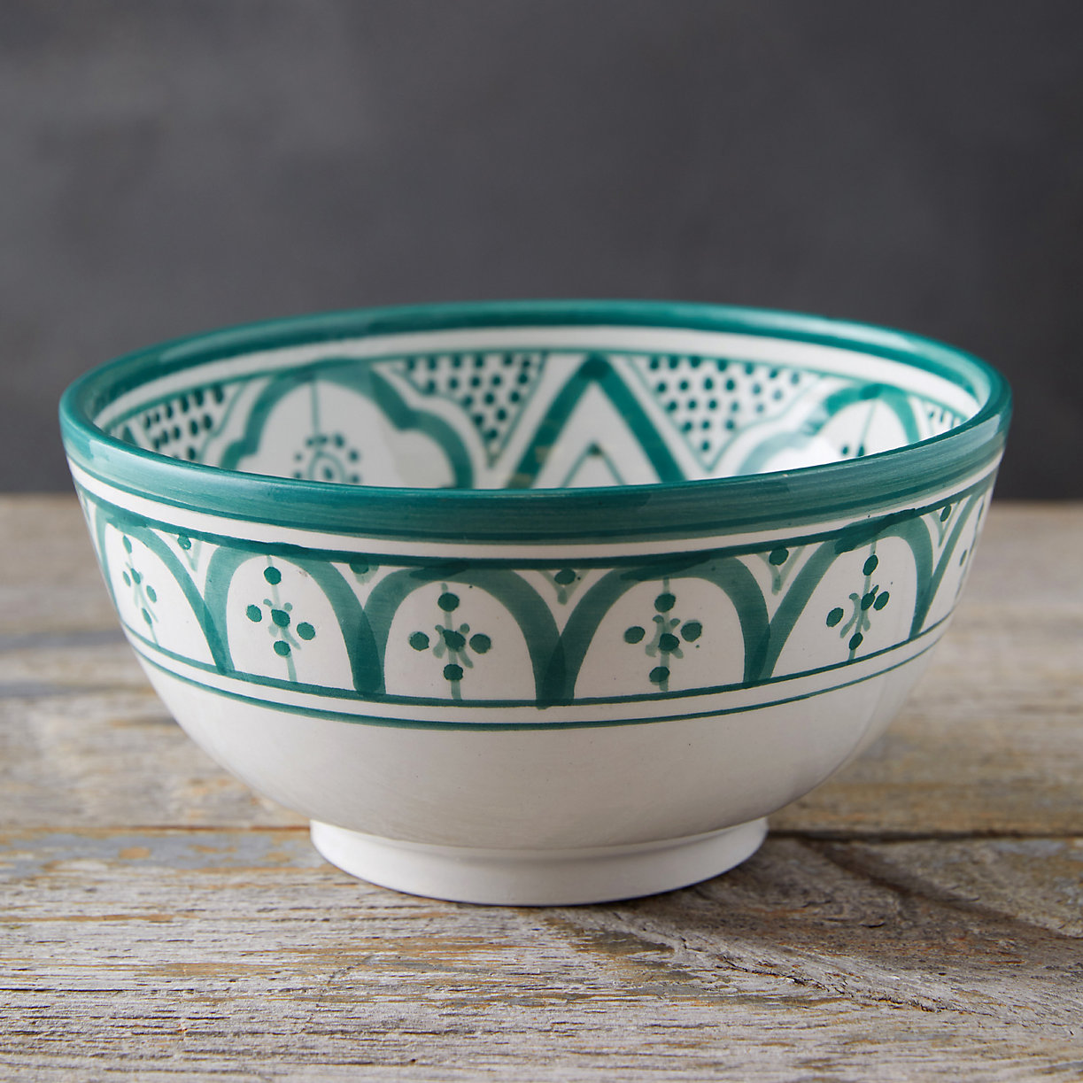Green Moroccan Earthenware Bowl