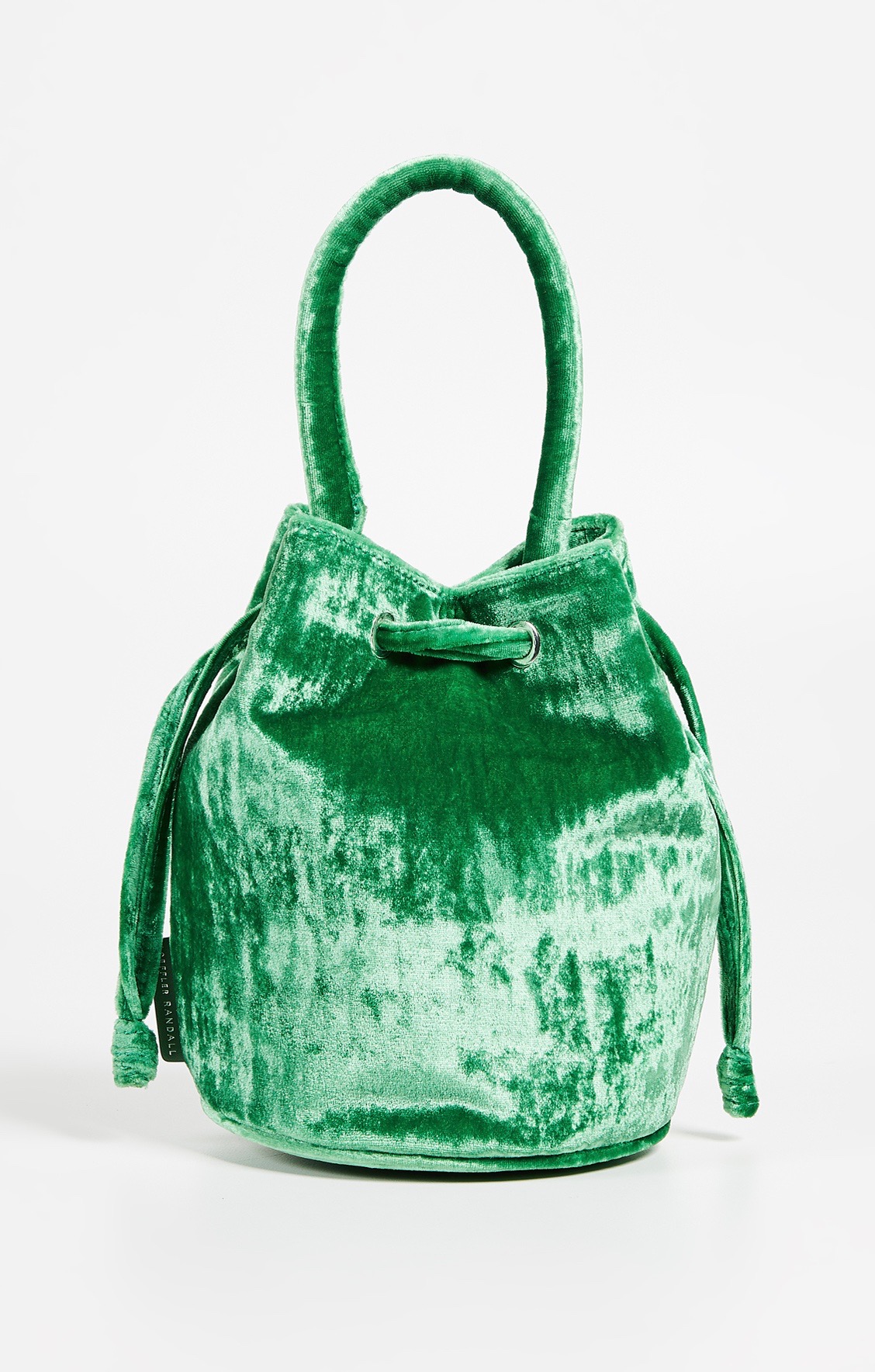 Emerald Green Velvet Bucket Bag