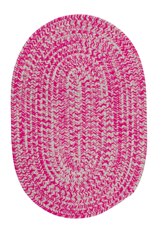 Pink Nantucket Tweed Braided Rug