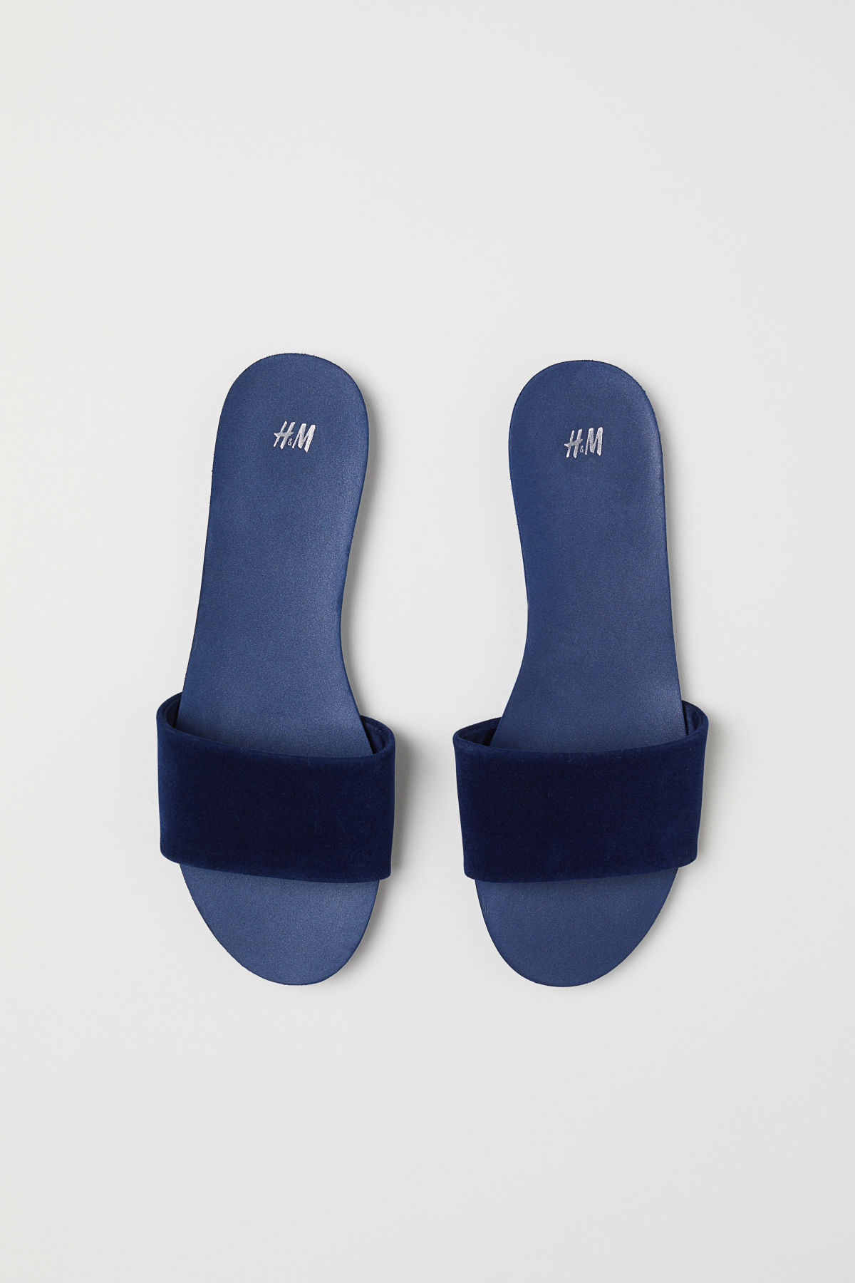 Navy Blue Mule Sandals