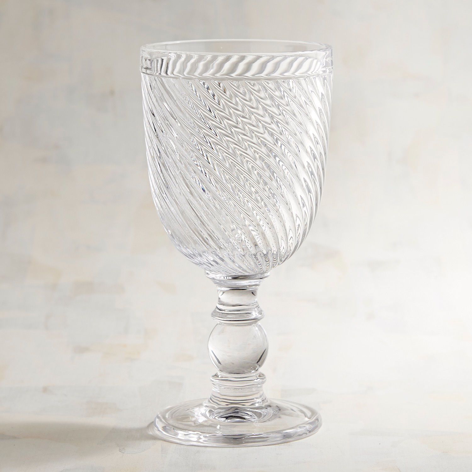 Swirled Glass Wine Goblet