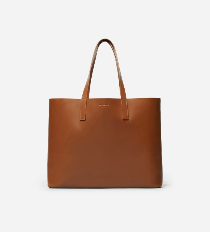 Brown Leather Day Market Tote Bag by Everlane