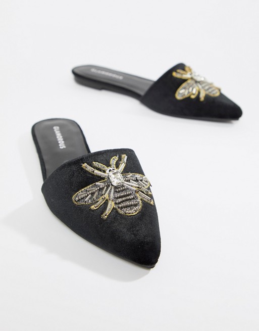 Bumble Bee Embellished Mules