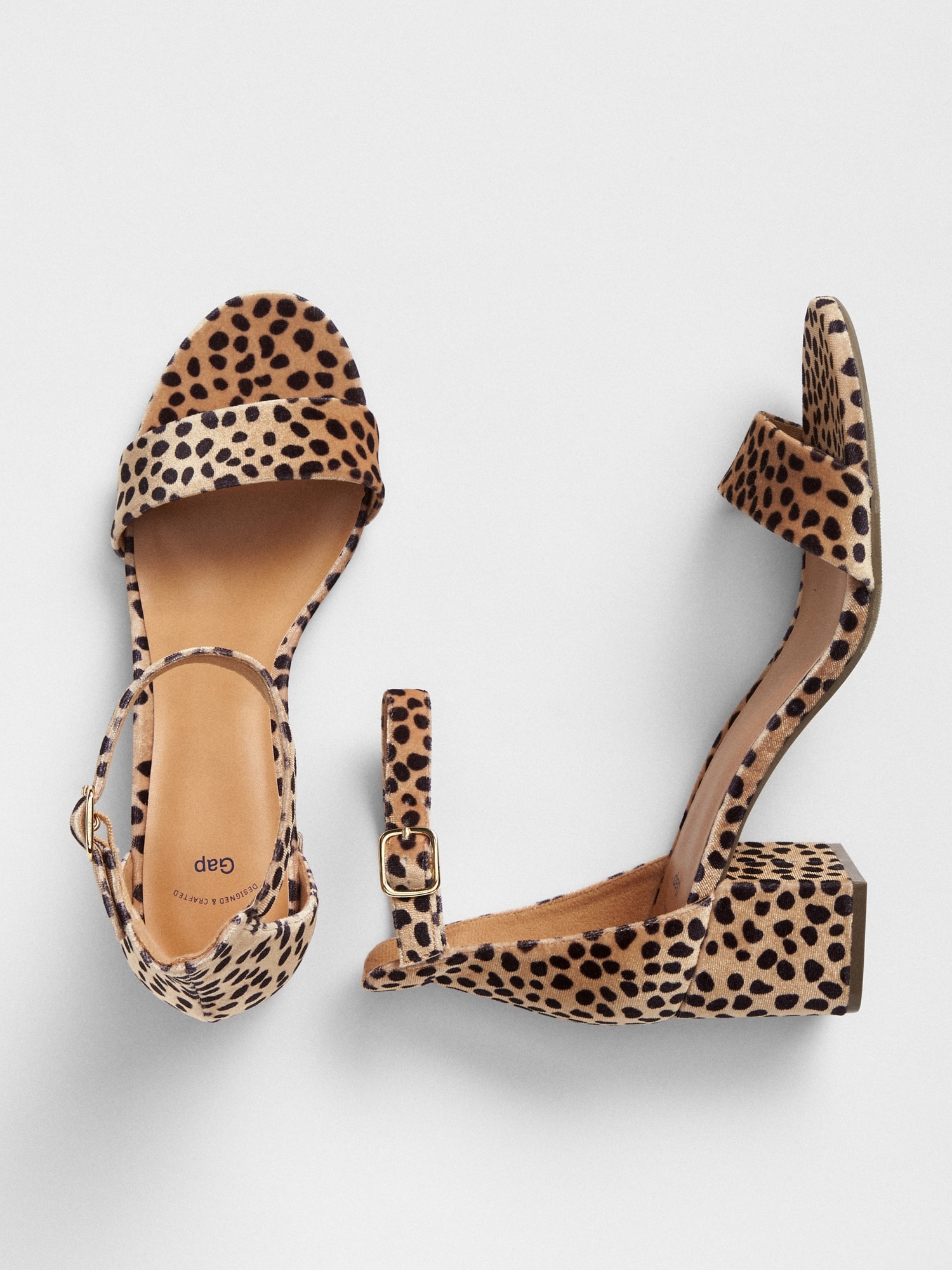 Cheetah Block Heel Sandals, leopard print