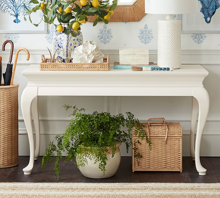 White Queen Anne Console by Sarah Bartholomew for Pottery Barn