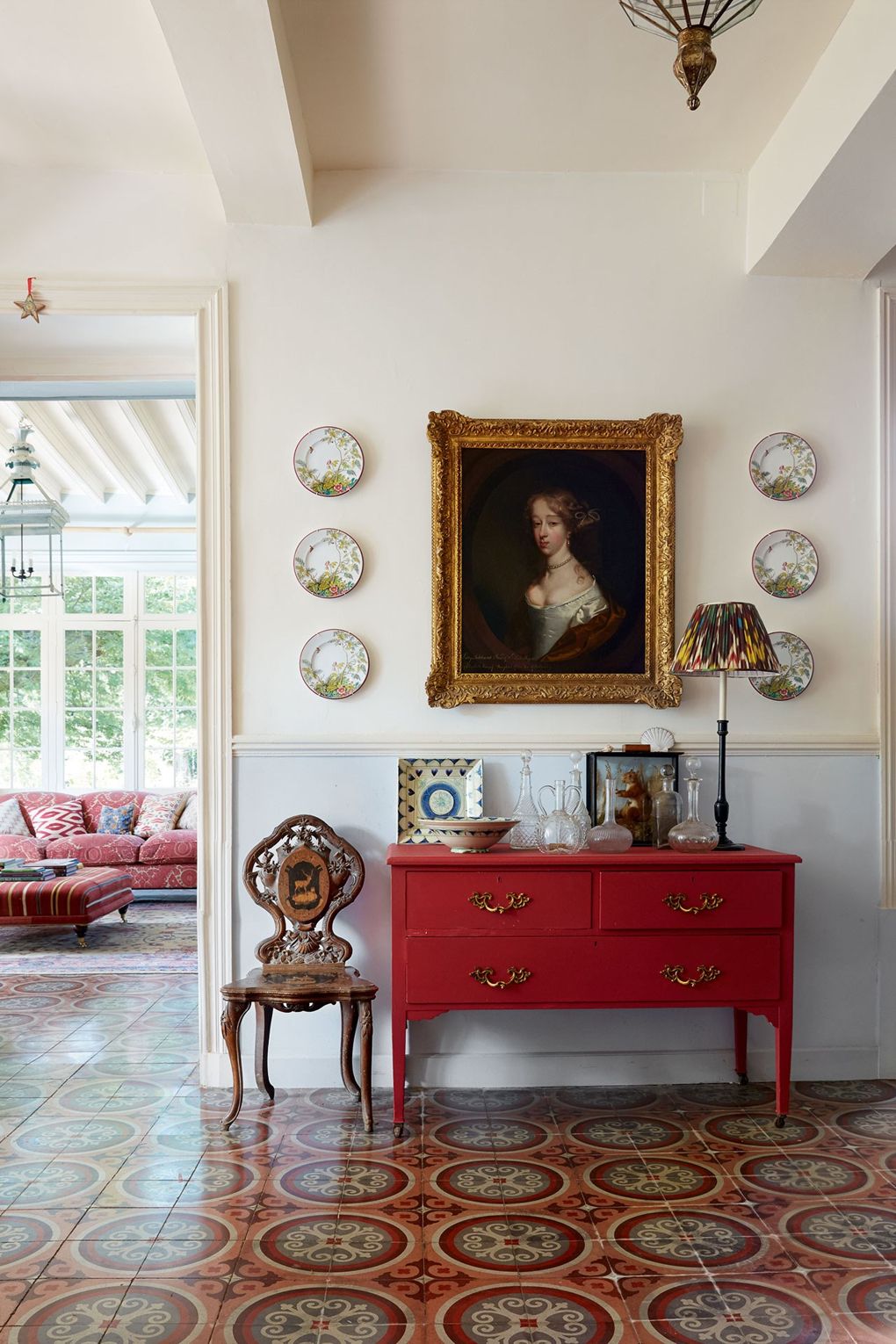 Tile Floors in the French Country Home of Textiles Dealer Susan Deliss