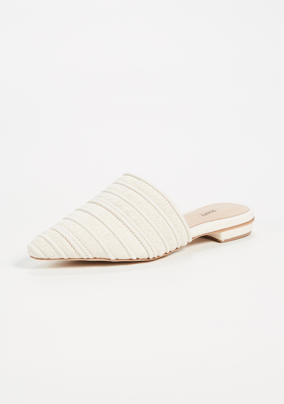 White Point Toe Mules