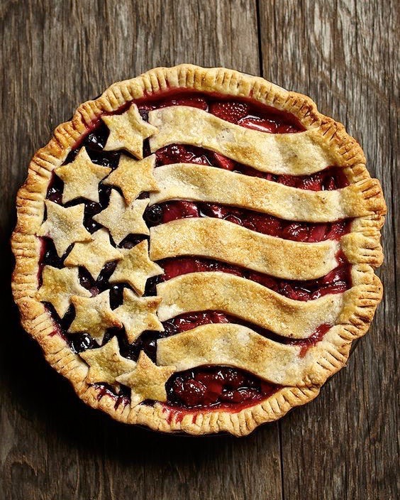 American Flag Fruit Pie