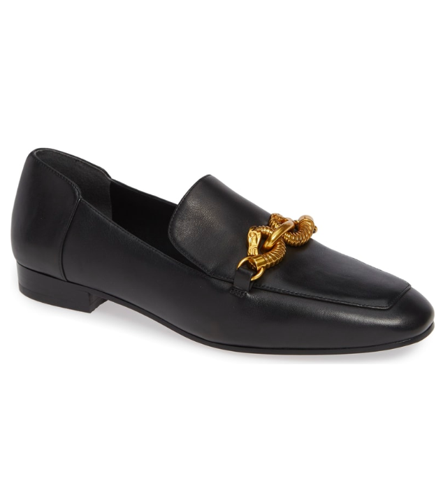 Black Tory Burch Horse Hardware Loafers