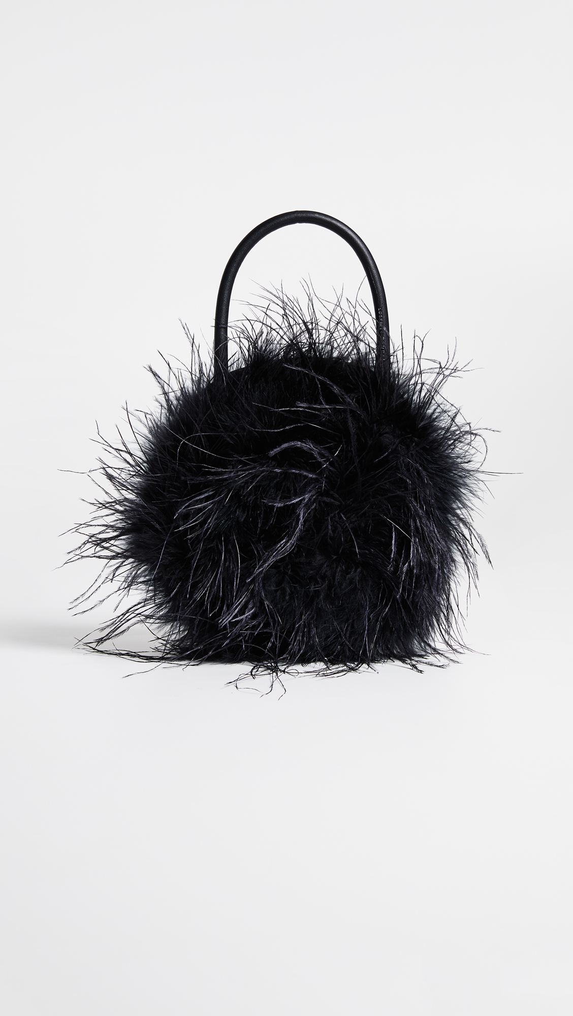 Black Round Feather Bag