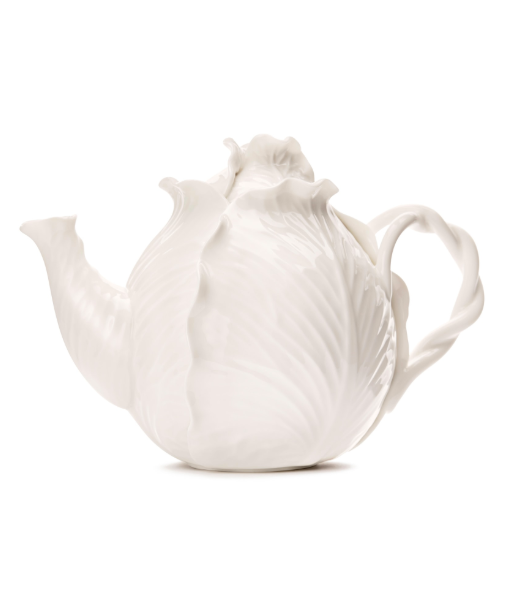 White Cabbageware Teapot Dodie Thayer for Tory Burch