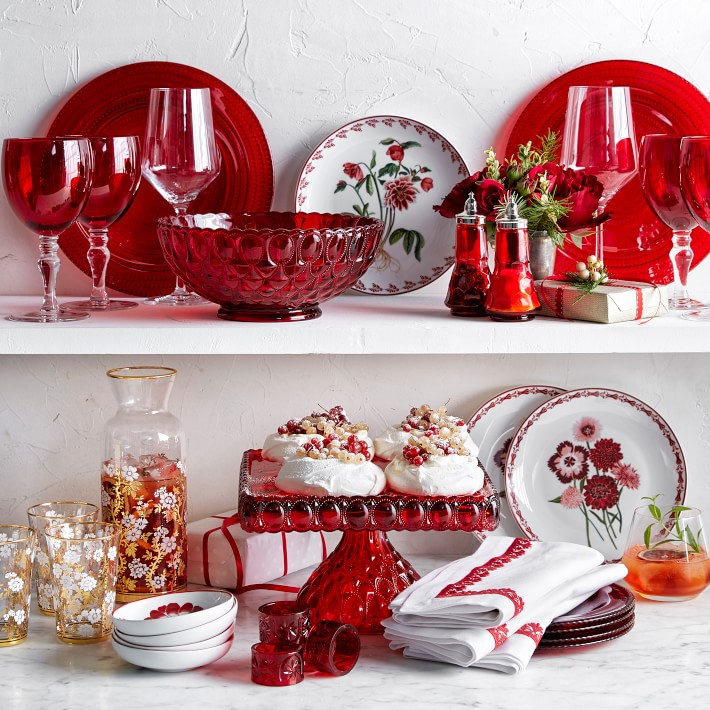 Aerin for Williams-Sonoma Holiday Tabletop Collection in Red and White