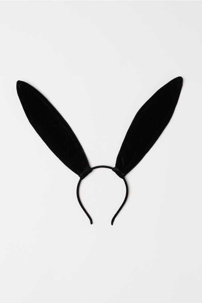 Black Bunny Ear Headband