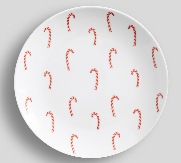 Candy Cane Appetizer Plate