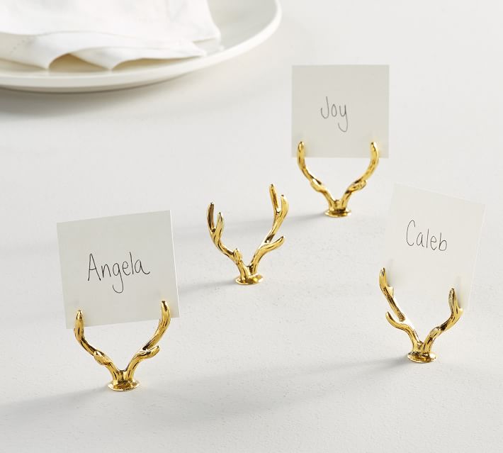 Gold Antler Place Card