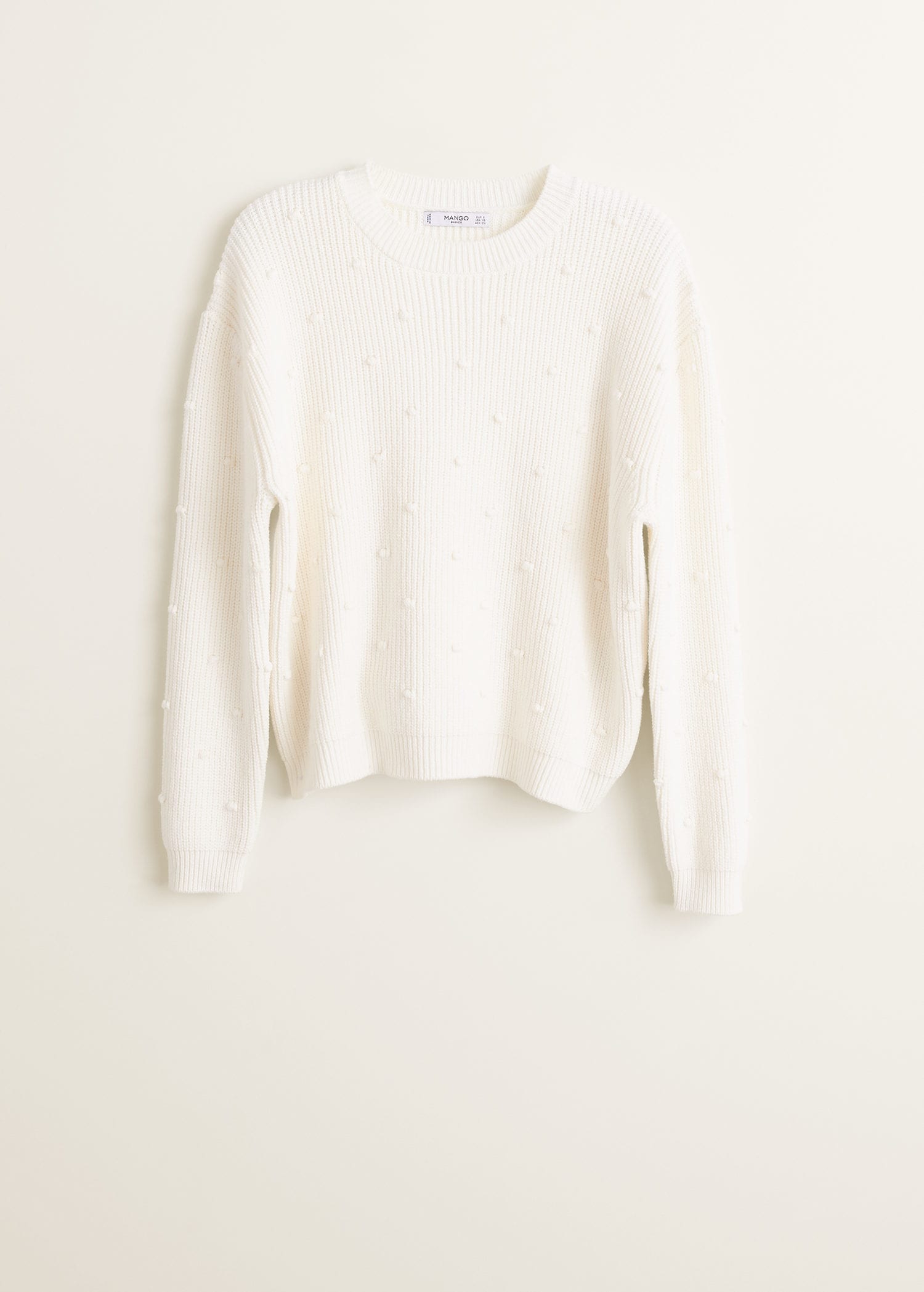 White Popcorn Sweater