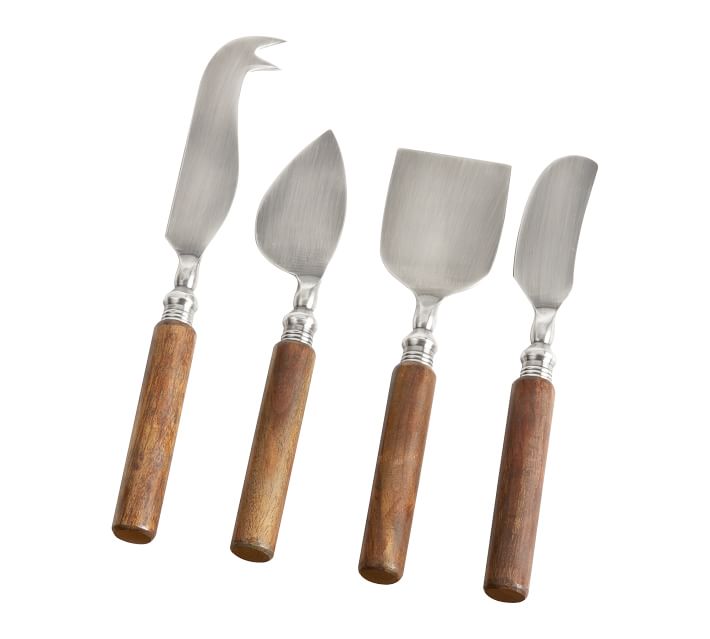 Wood Handled Cheese Knives, Set of 4