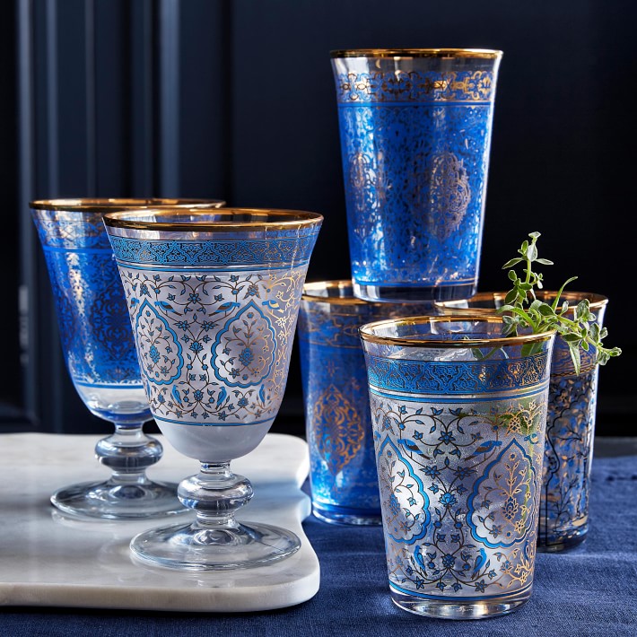 Blue Mosaic Goblets